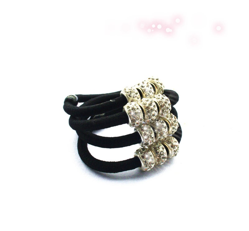 Ruihfas 10Pcs Lady Girls Shiny Rhinestone Rubber Band Hair Rings Korean Hair Accessories Hair Ropes Ponytail Holder - Image 5